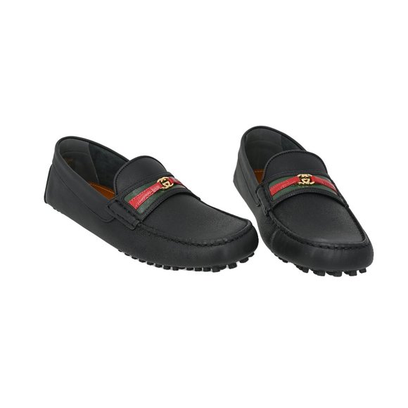 Gucci Other - Gucci Men's Ayrton Web Leather Driving Shoes